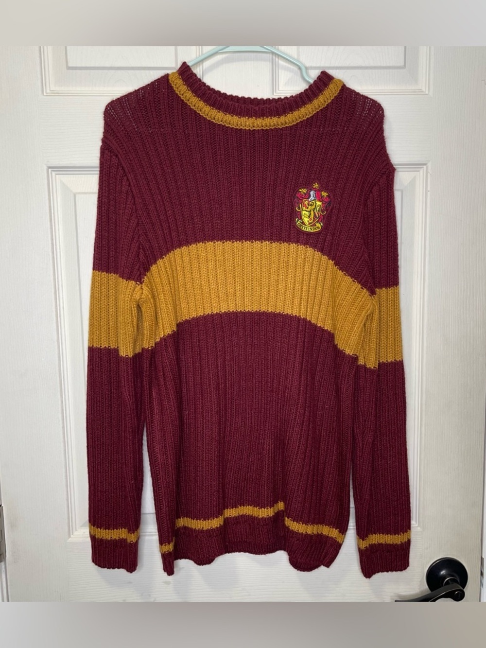 Harry Potter Gryffindor Quidditch Knit Sweater Sz M